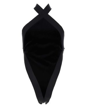 Saint Laurent Sleeveless Velvet Bodysuit
