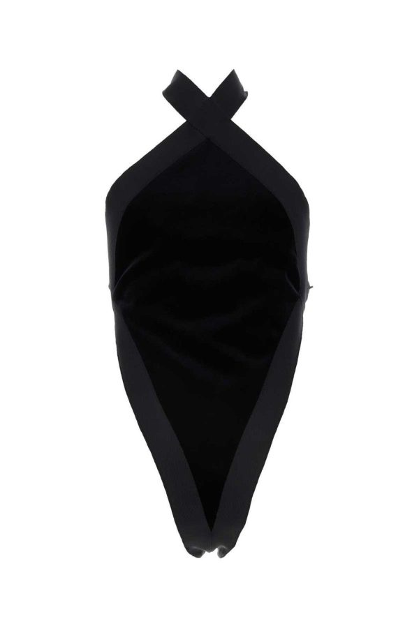 Saint Laurent Sleeveless Velvet Bodysuit