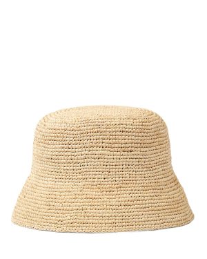 Sandro Bob Raffia Crochet Bucket Hat