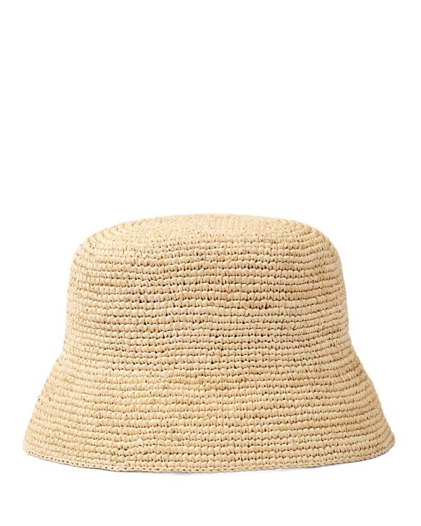 Sandro Bob Raffia Crochet Bucket Hat