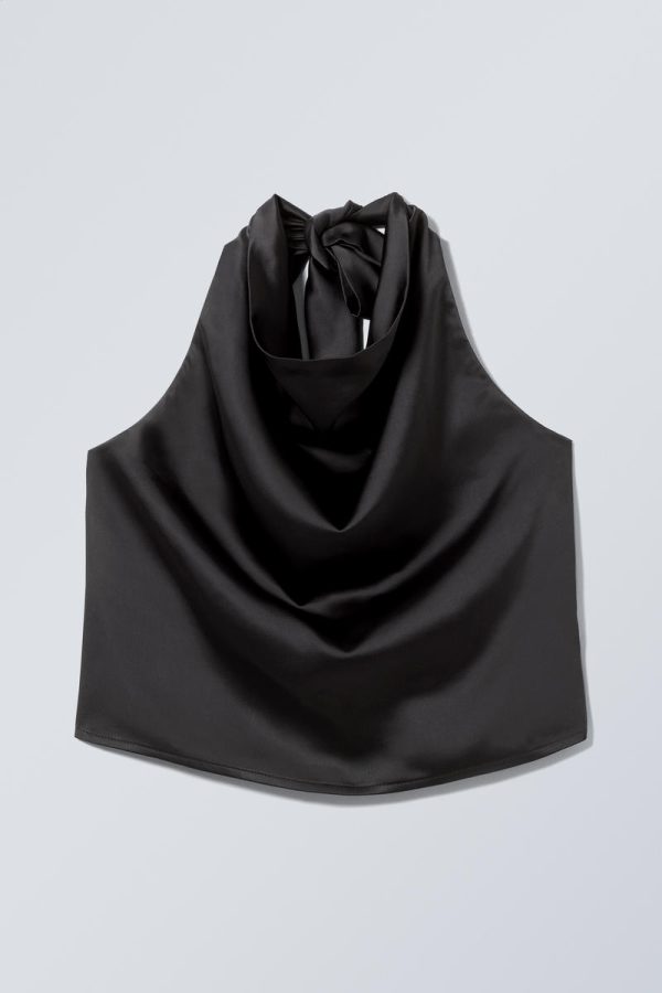 Satin Halter Neck Top