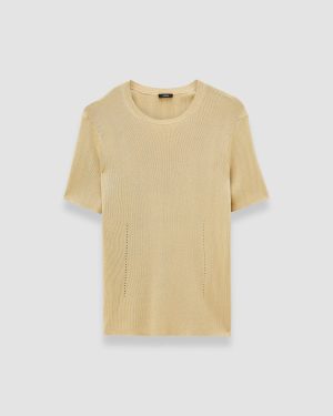 Satiny Rib Knit Top - L