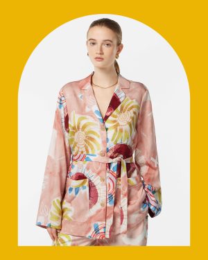 Scotch and Soda Printed Blazer Pyjamas Pink