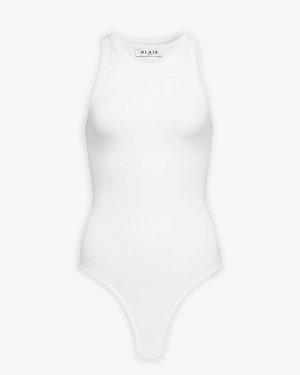 Sculpting jersey white bodysuit