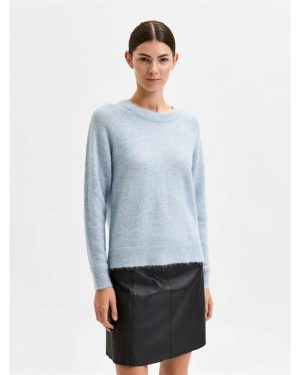 Selected Femme Lulu Knit Top - Blue