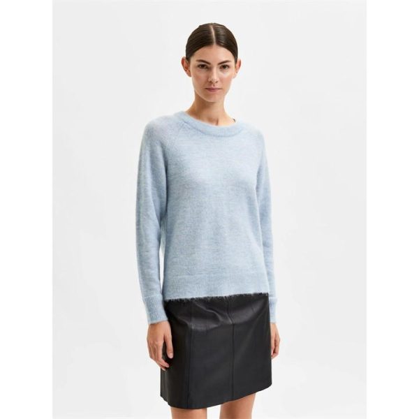 Selected Femme Lulu Knit Top - Blue