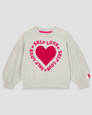 Self Love Graphic Sweatshirt Grey