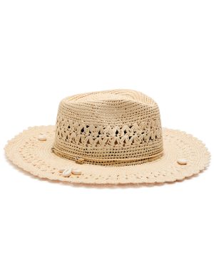Sensi Studio Shell Straw sun hat - White - M