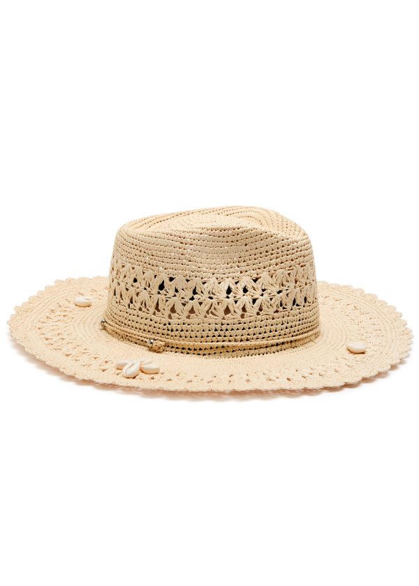Sensi Studio Shell Straw sun hat - White - M