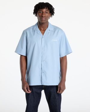 Shirt Carhartt WIP S/S Delray Shirt UNISEX Frosted Blue/ White XS