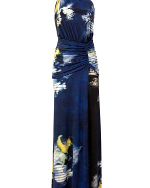 Silvia Tcherassi - Antara Asymmetric Floral Dress - Blue - L - Only At Moda Operandi