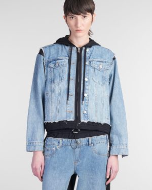 Simkhai Austin Denim Jackets In Blue Denim