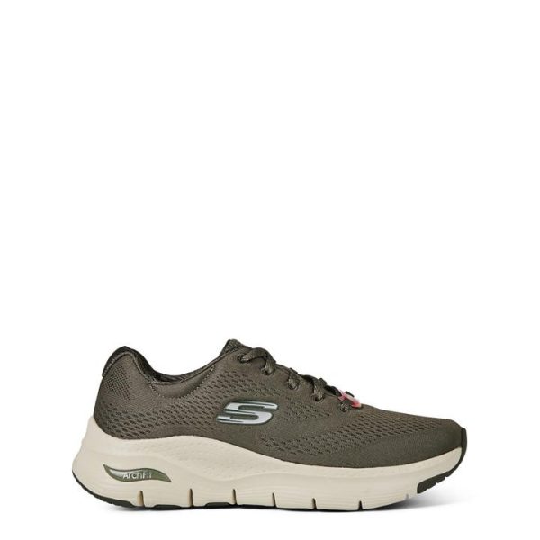 Skechers Engineered Mesh Lace-Up Low-Top Trainers Womens - Green