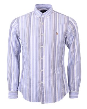 Slim Fit Wide Stripe Oxford Shirt