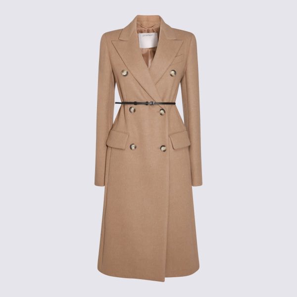 SportMax Beige Wool Ghia Coat