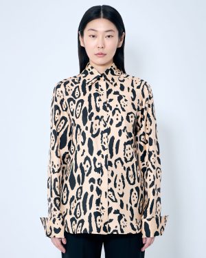 Sportmax Animal-print Shirt - Woman Shirts Beige It - 42