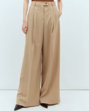 Sportmax Wool Tailored Pants - Woman Pants Beige It - 40