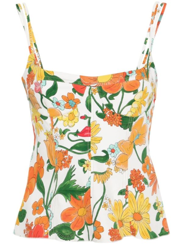 Stella McCartney Floral-print Peplum Top