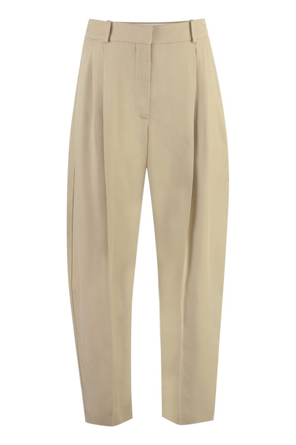 Stella McCartney Iconic Cropped Pleated Trousers