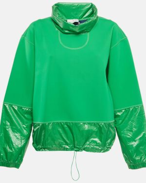 Stella McCartney x Adidas Green Nylon Knit Turtle Neck Sweatshirt M