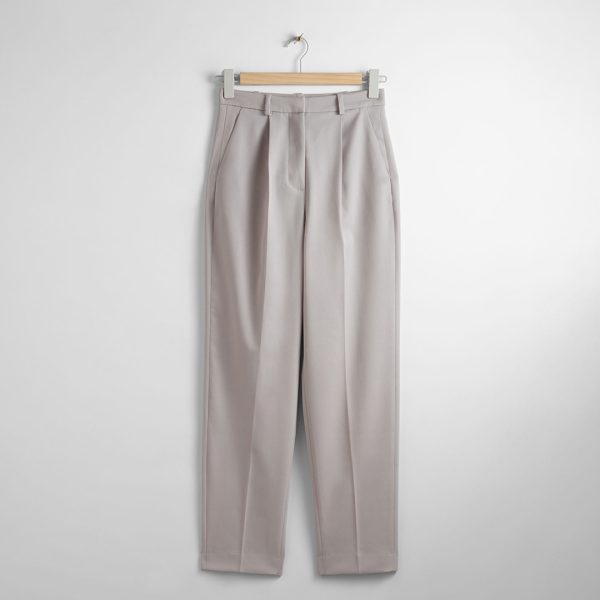 Stone Tailored Wool Blend Trousers