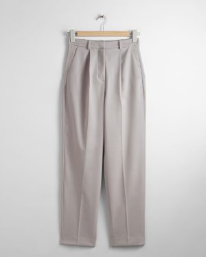 Stone Tailored Wool Blend Trousers