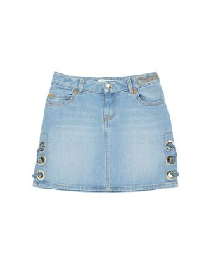 Stretch Denim Mini Skirt