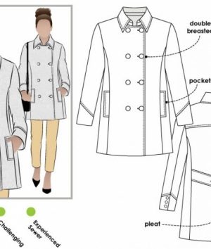 Style Arc Paper Sewing Pattern Beatrice Pea Coat