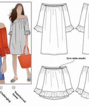 Style Arc Paper Sewing Pattern Ellie Mae Tunic Top