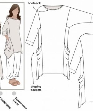 Style Arc Paper Sewing Pattern Kaye Tunic Top