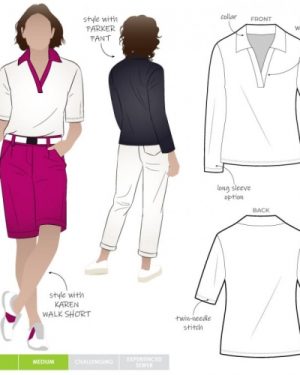 Style Arc Paper Sewing Pattern Raph Knit Polo Top