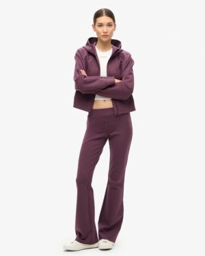 Superdry Ladies Sport Tech Low Rise Flared Joggers, Purple, Size: 10