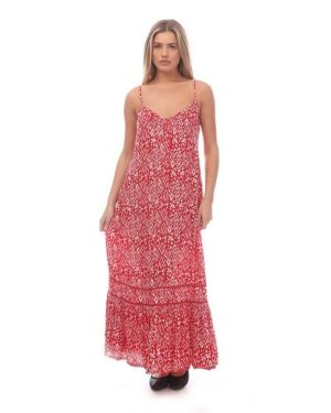 Superdry Vintage Long Beach Camisole Dress - Red