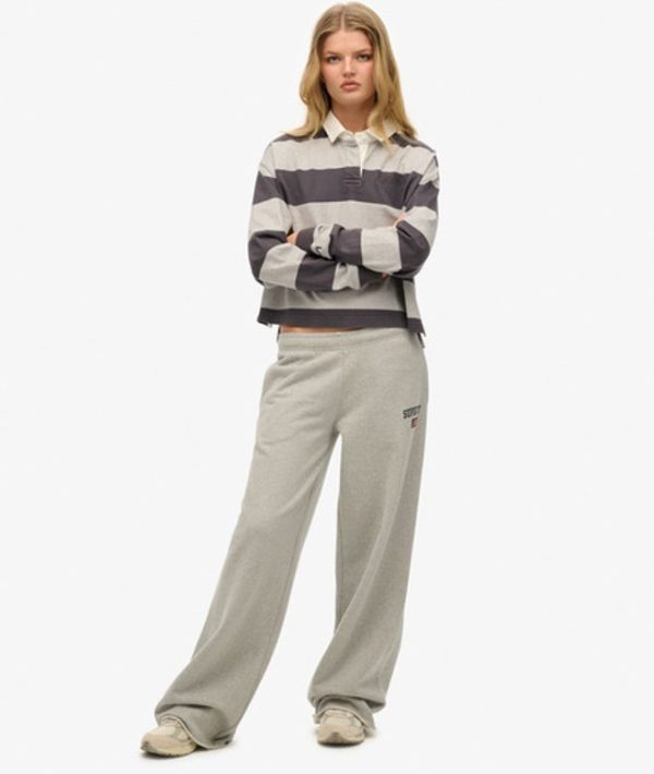 Superdry Women's Athletic Essentials Wide Leg Joggers Grey / Grey Marl - Size: 12