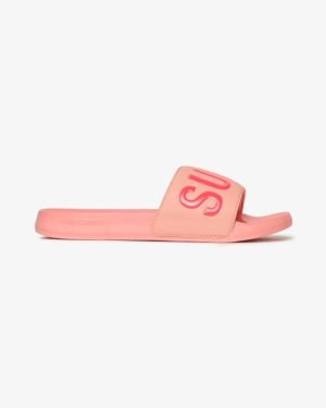 Superdry Women's Core Pool Sliders Coral / Peach Amber Pink - Size: 7-8