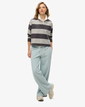 Superdry Women's Essential Logo Wide Leg Joggers Light Blue / Winter Sky Blue - Size: 10