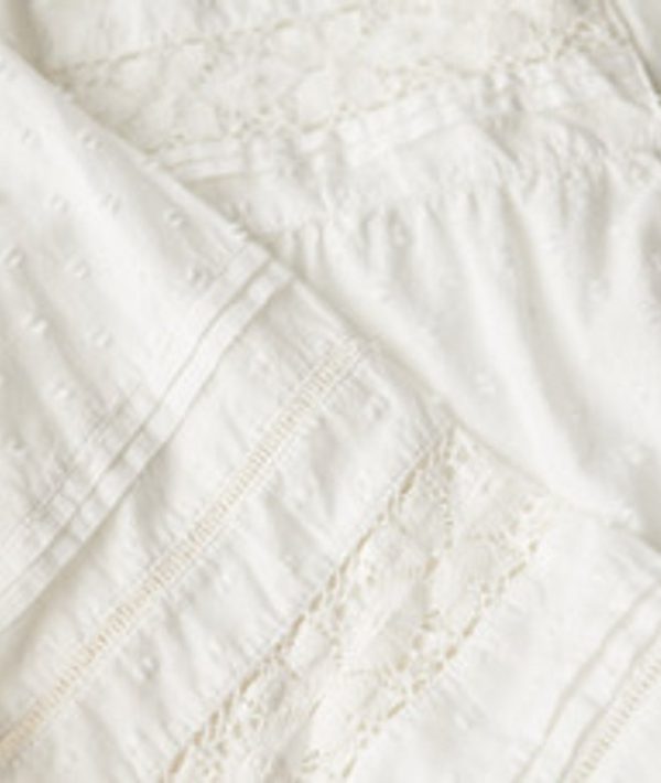 Superdry Women's Ibiza Lace Blouse White / Off White - Size: 10