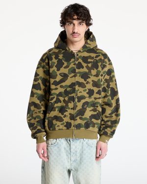 Sweatshirt A BATHING APE 1St Camo Heavy Wash Cropped Fit Zip Hoodie UNISEX Green S