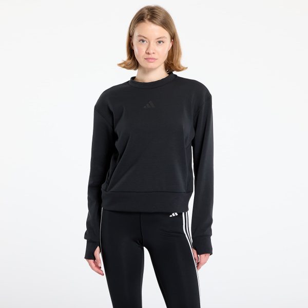 Sweatshirt adidas Designed-for-Training Warm-Up Crewneck Sweatshirt Black/ Victory Blue/ Magic Beige XS