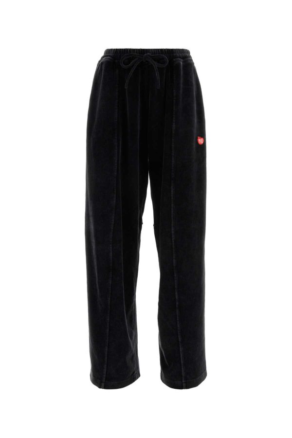 T by Alexander Wang Black Velvet Joggers