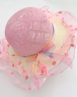 TEMU 1/2 Summer Sun Hat - Pastel , Lightweight Polyester, Non-textile Material, Ideal For Outdoor Activities & , Outdoor Accessories|