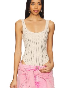 THE ATTICO Bodysuit in Beige. Size 44.