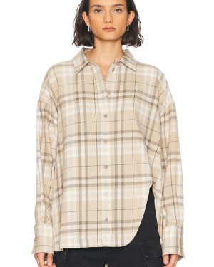 THE ATTICO Button Up Shirt in Beige - Beige. Size 40 (also in 42, 44).