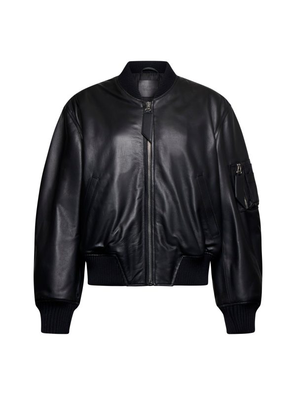 THE ATTICO | Oversized leather bomber jacket | Women | 40