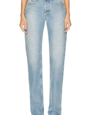 THE ATTICO Pantaloni Lunghi Straight Leg Jeans in Sky Blue - Denim-Light. Size 28 (also in ).