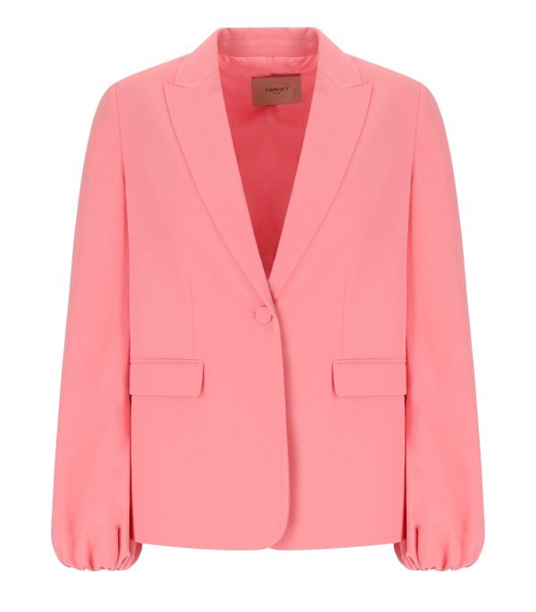 TWINSET PINK SINGLE-BREASTED BLAZER