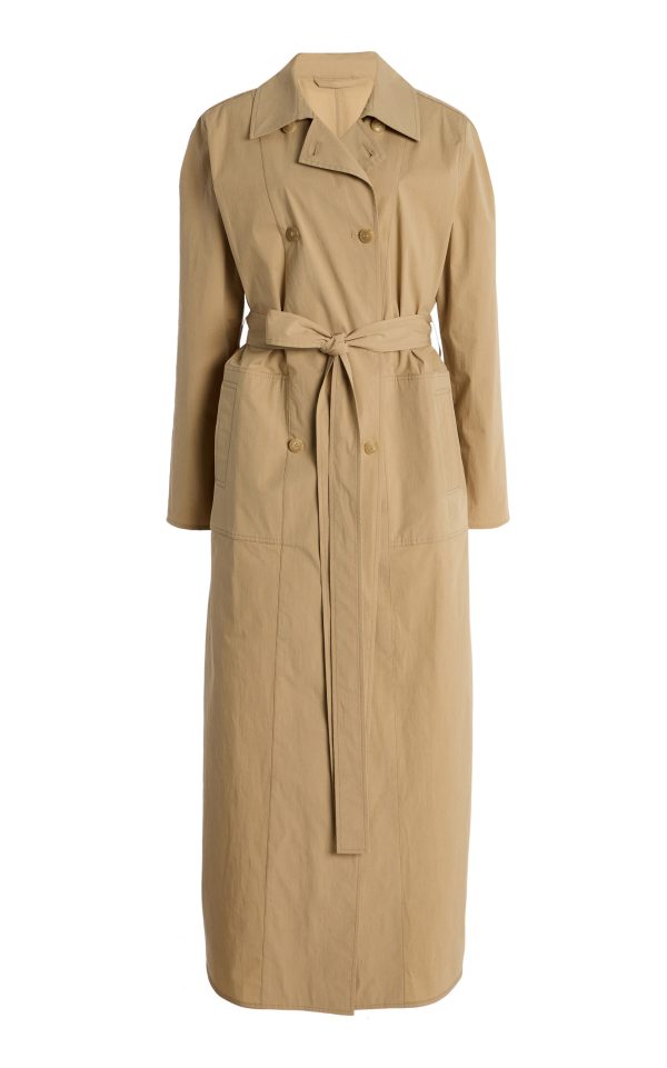TWP - Back and Forth Cotton-Wool Trench Coat - Khaki - XS - Moda Operandi