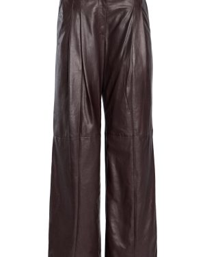 TWP - Sulli Mid-Rise Straight-Leg Leather Pants - Burgundy - US 2 - Moda Operandi