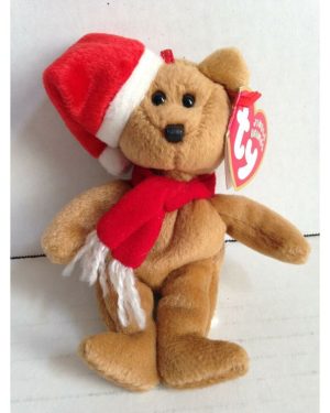 TY Jingle Beanies - 1997 Holiday Teddy - Small Beanie Baby