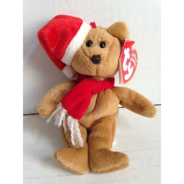 TY Jingle Beanies - 1997 Holiday Teddy - Small Beanie Baby